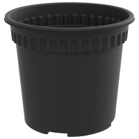 Produktbild för Rund Blomkruka 24 pcs Svart Ø 15 x 12 cm Plast