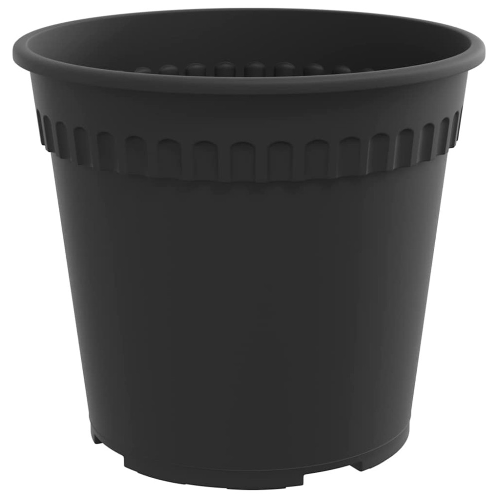 Produktbild för Rund Blomkruka 24 pcs Svart Ø 17 x 14 cm Plast