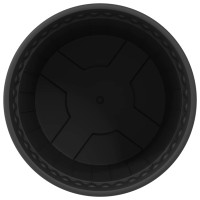 Produktbild för Rund Blomkruka 24 pcs Svart Ø 17 x 14 cm Plast