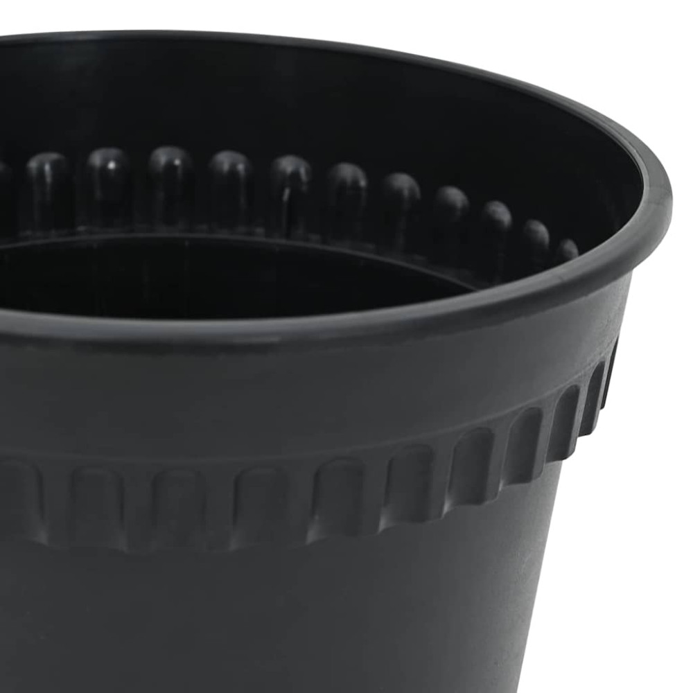 Produktbild för Rund Blomkruka 24 pcs Svart Ø 17 x 14 cm Plast