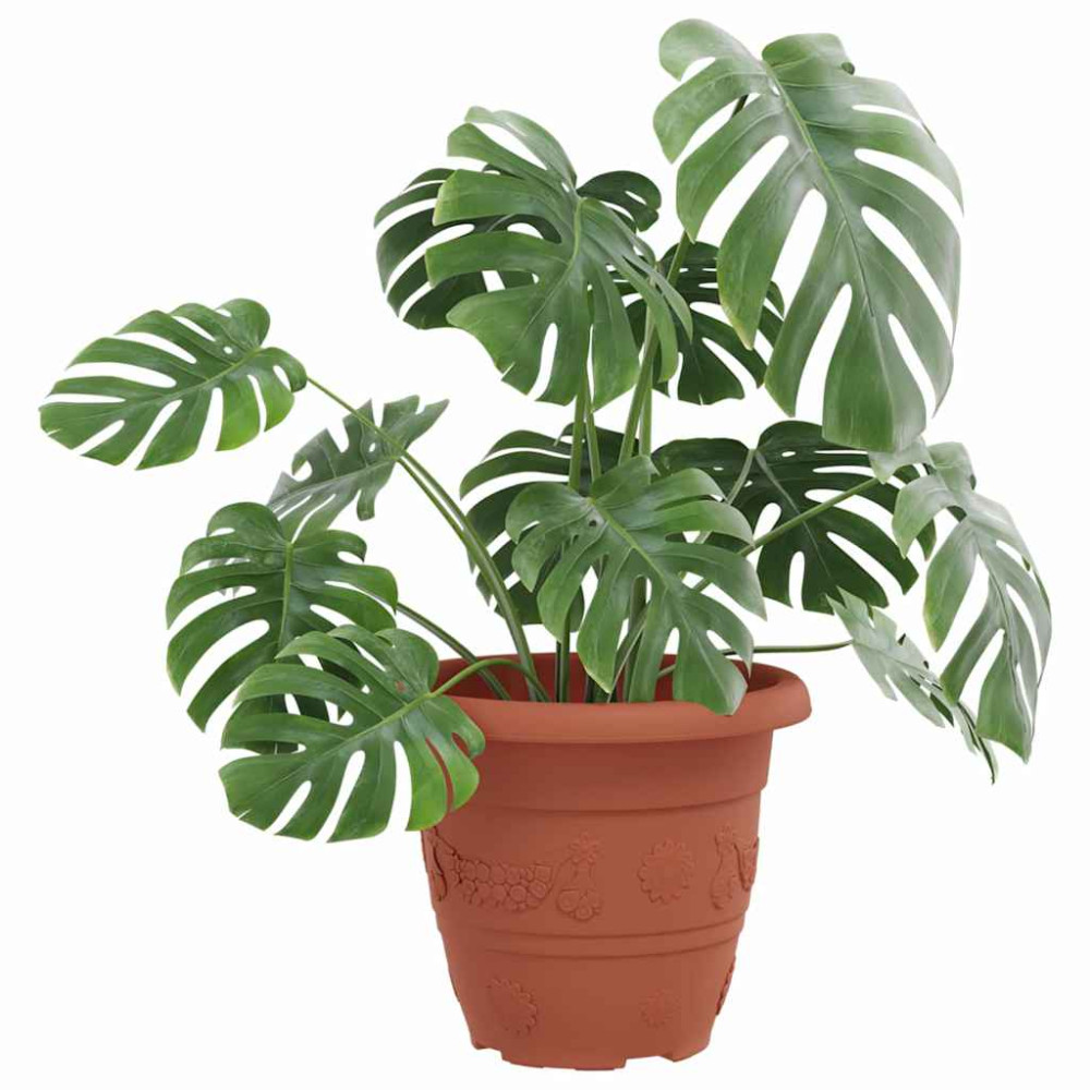 Produktbild för Rund Blomkruka 6 pcs Murgrön Ø 22 x 18 cm Plast