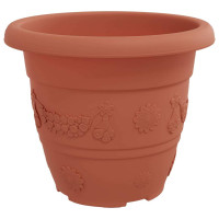 Produktbild för Rund Blomkruka 6 pcs Murgrön Ø 22 x 18 cm Plast