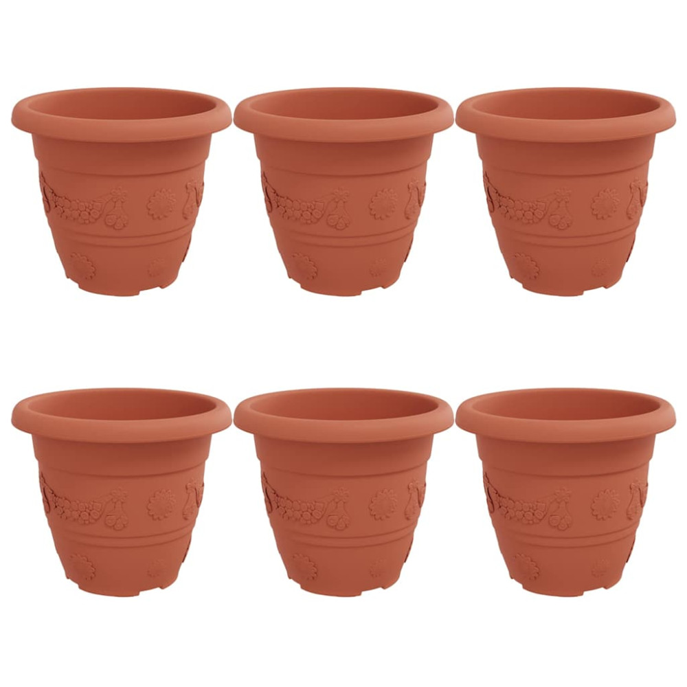 Produktbild för Rund Blomkruka 6 pcs Murgrön Ø 26 x 21.5 cm Plast