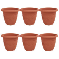 Produktbild för Rund Blomkruka 6 pcs Murgrön Ø 26 x 21.5 cm Plast