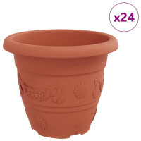 Produktbild för Rund Blomkruka 24 pcs Murgrön Ø 26 x 21.5 cm Plast