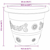Produktbild för Rund Blomkruka 24 pcs Murgrön Ø 26 x 21.5 cm Plast