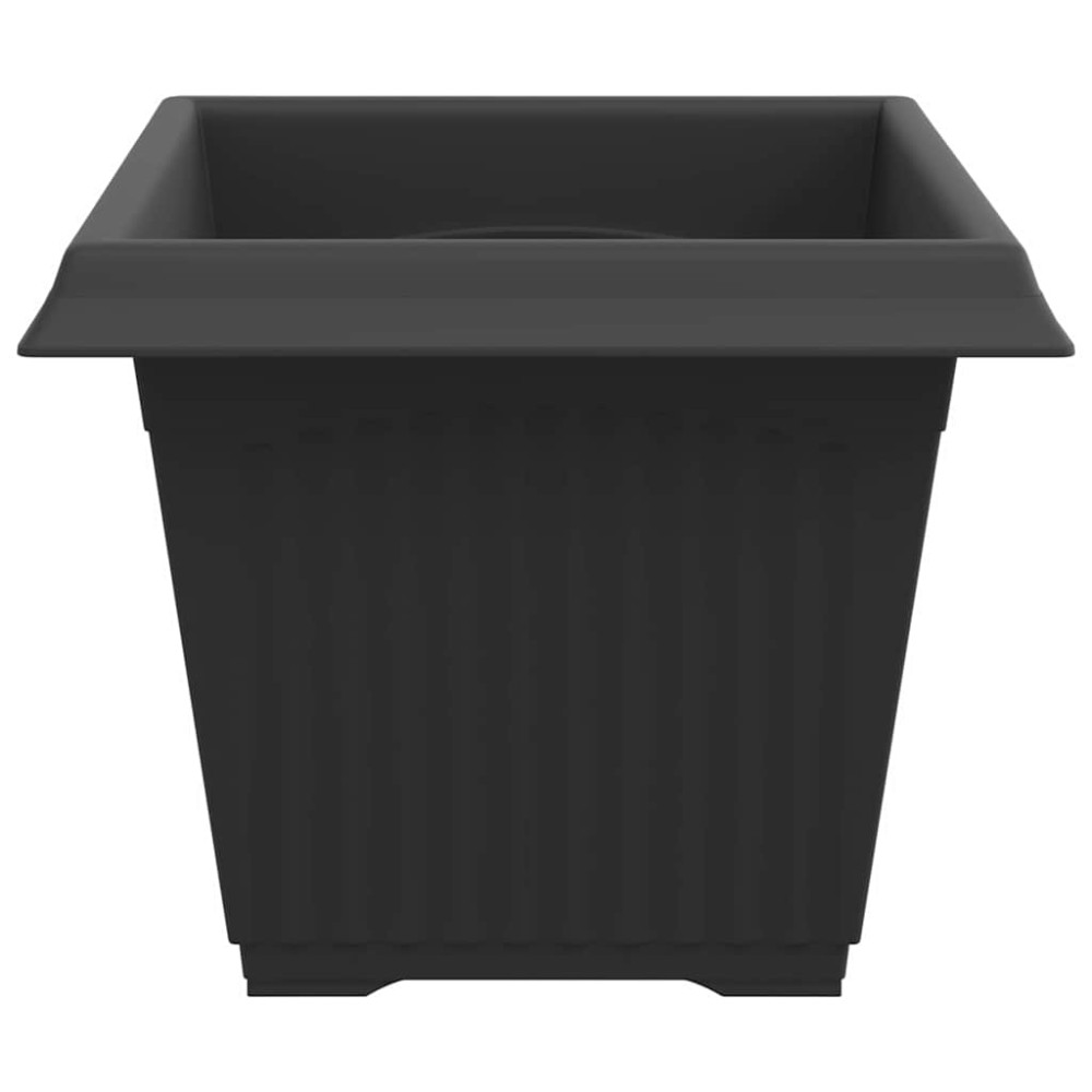 Produktbild för Kvadratisk Blomkruka 24 pcs Svart 28,5 x 28,5 x 22 cm Plast
