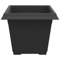 Produktbild för Kvadratisk Blomkruka 24 pcs Svart 28,5 x 28,5 x 22 cm Plast