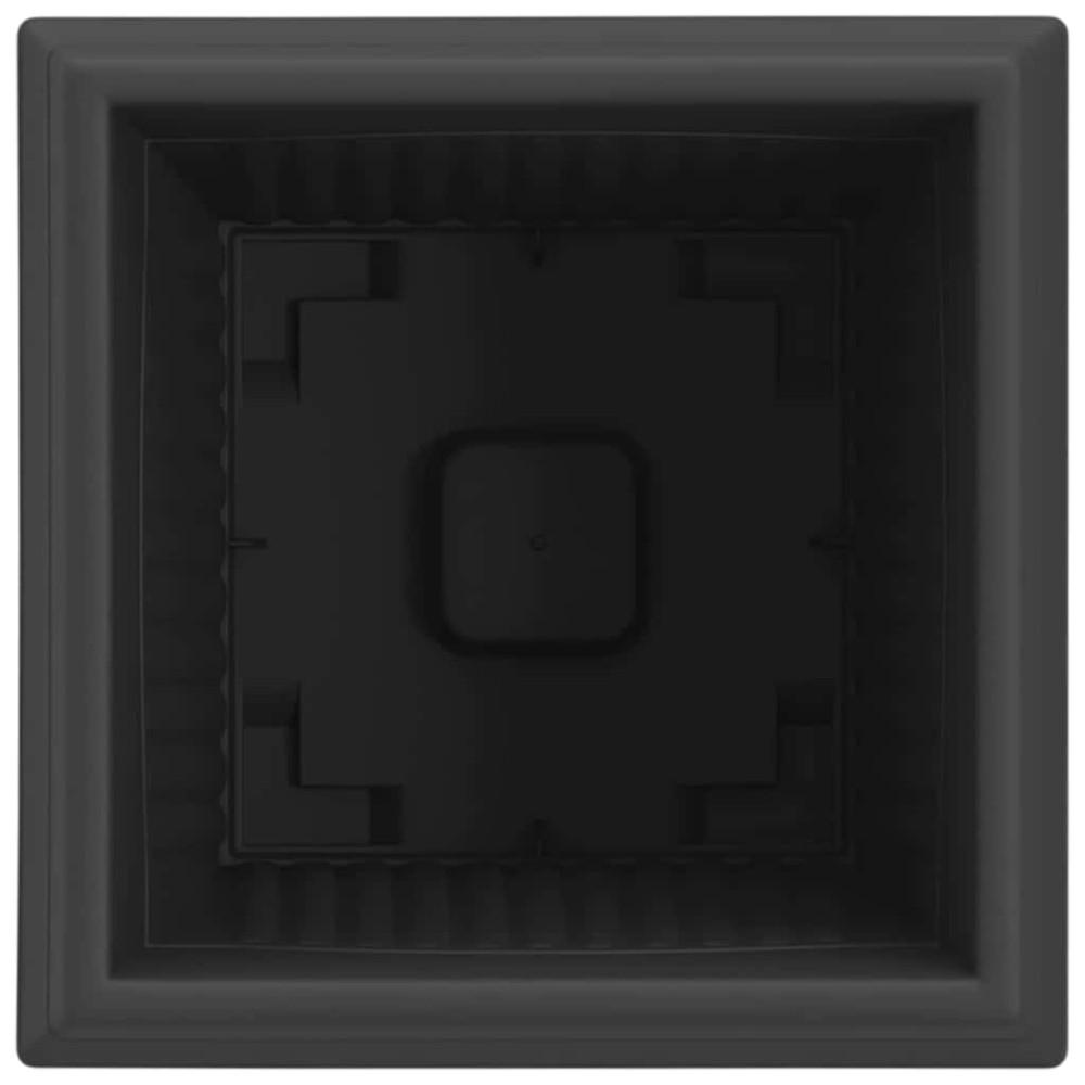 Produktbild för Kvadratisk Blomkruka 24 pcs Svart 28,5 x 28,5 x 22 cm Plast