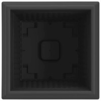 Produktbild för Kvadratisk Blomkruka 24 pcs Svart 28,5 x 28,5 x 22 cm Plast