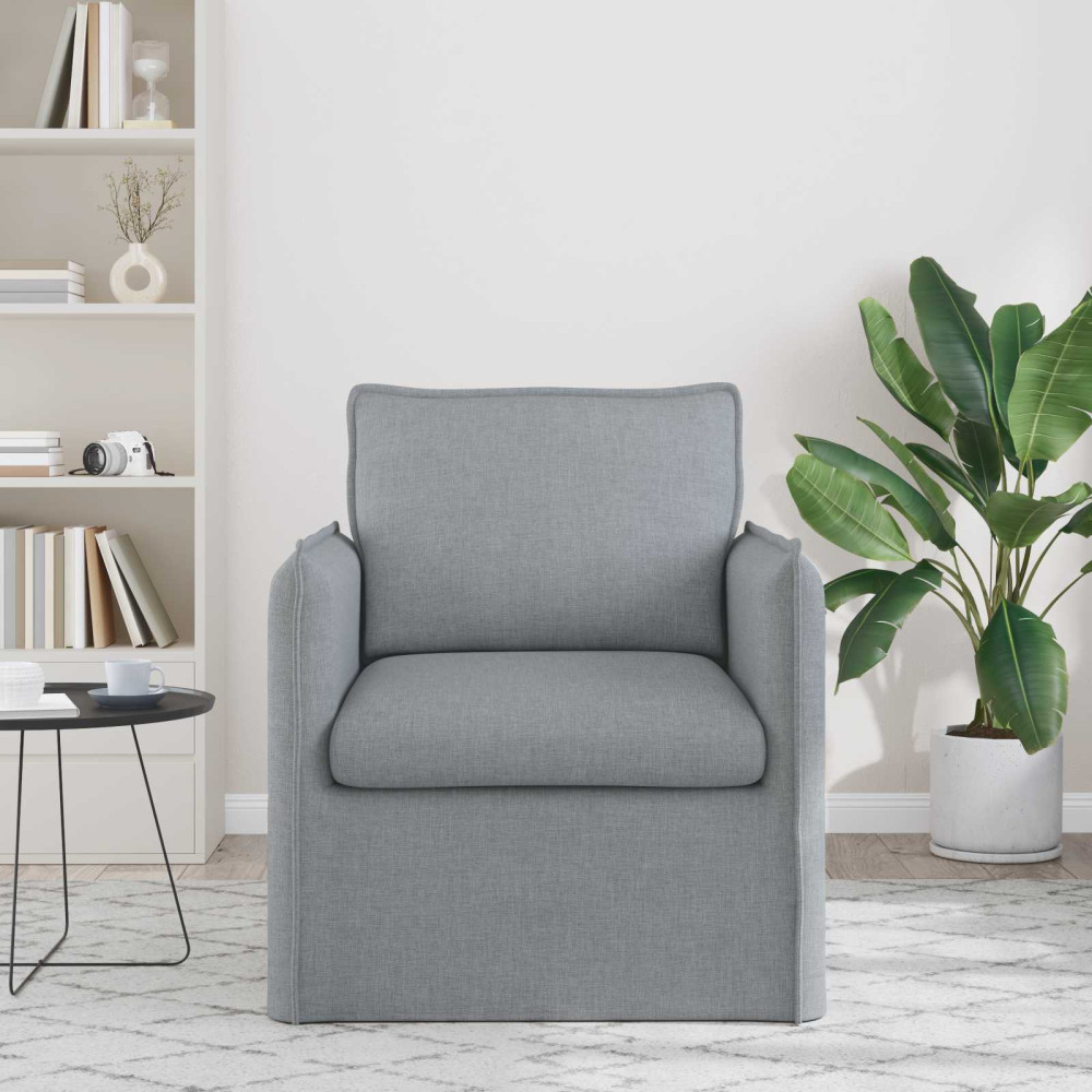 Produktbild för Soffa Ljusgrå 75 x 82 x 85 cm tyg