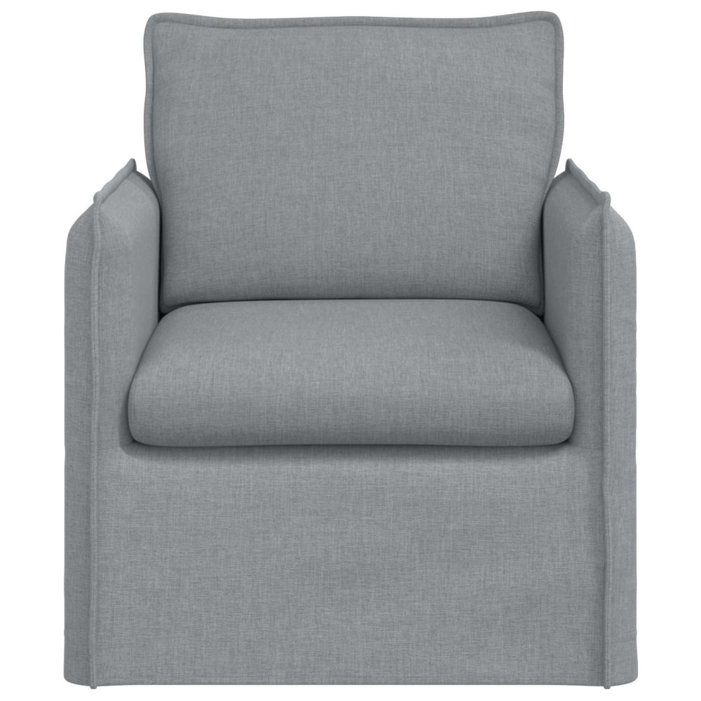Produktbild för Soffa Ljusgrå 75 x 82 x 85 cm tyg