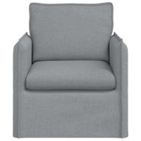 Produktbild för Soffa Ljusgrå 75 x 82 x 85 cm tyg
