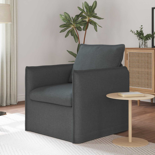 vidaXL Soffa Mörkgrå 75 x 82 x 85 cm tyg