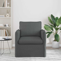 Produktbild för Soffa Mörkgrå 75 x 82 x 85 cm tyg
