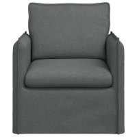 Produktbild för Soffa Mörkgrå 75 x 82 x 85 cm tyg