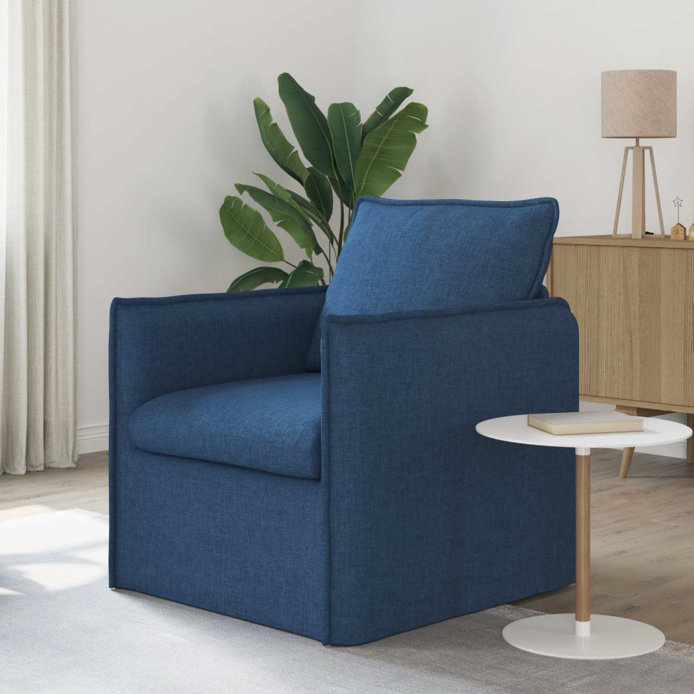 Produktbild för Soffa Blå 75 x 82 x 85 cm tyg