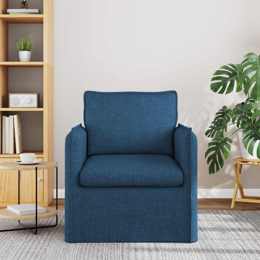 Produktbild för Soffa Blå 75 x 82 x 85 cm tyg