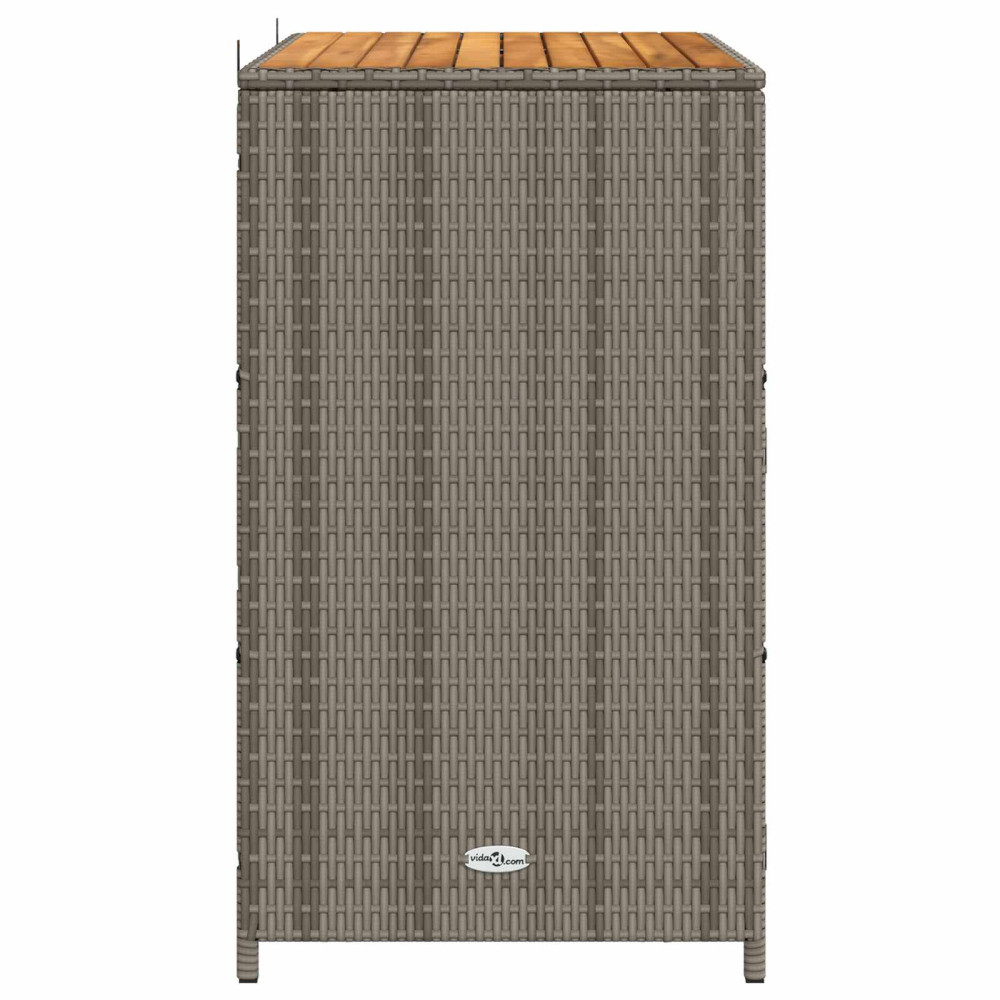 Produktbild för Skåp med hylla Grå 70 x 50 x 87 cm Polyester och Roly Rattan