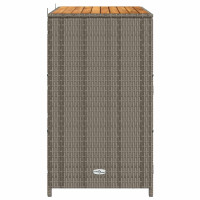 Produktbild för Skåp med hylla Grå 70 x 50 x 87 cm Polyester och Roly Rattan