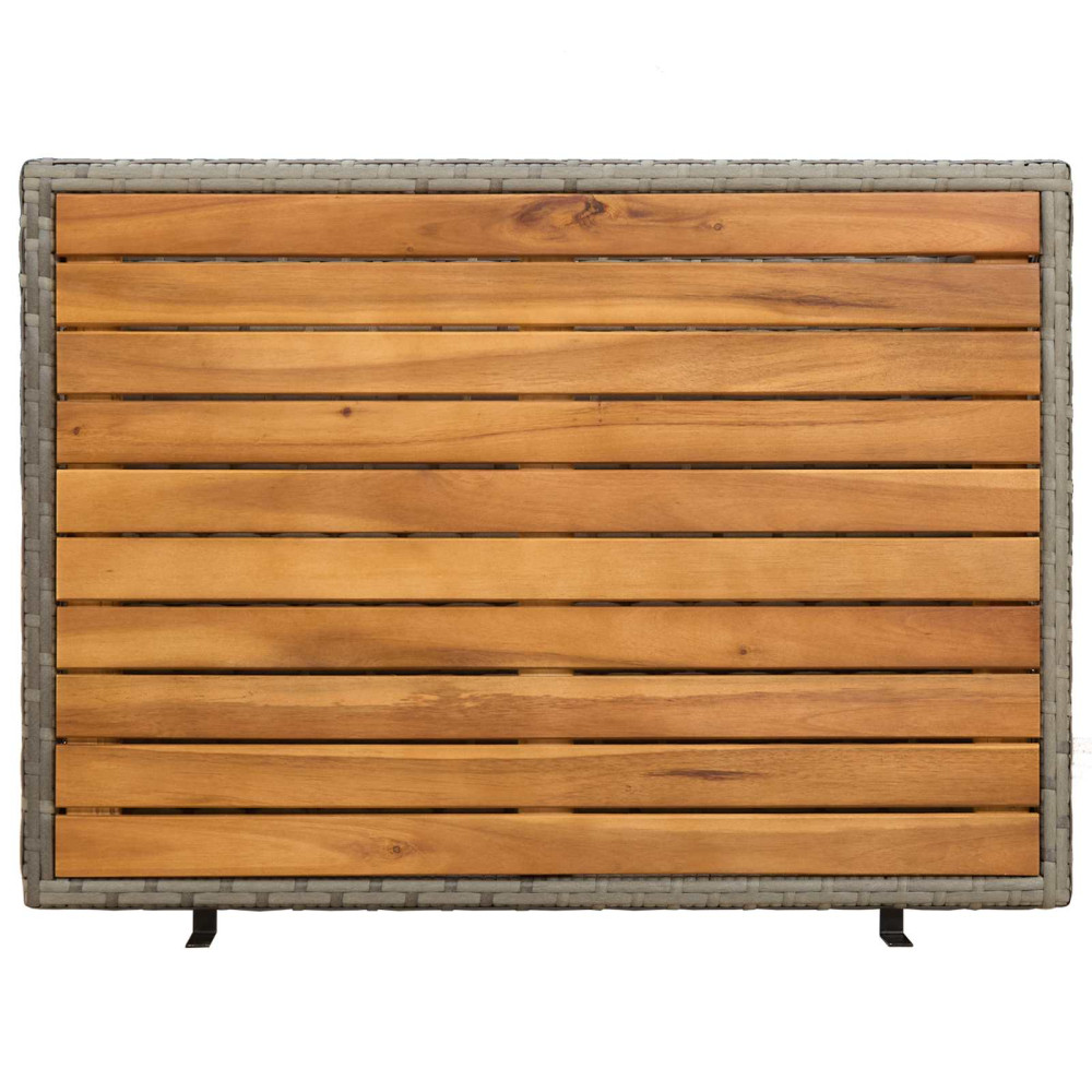 Produktbild för Skåp med hylla Grå 70 x 50 x 87 cm Polyester och Roly Rattan