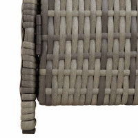 Produktbild för Skåp med hylla Grå 70 x 50 x 87 cm Polyester och Roly Rattan
