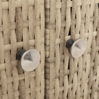 Produktbild för Skåp med hylla Beige 70 x 50 x 87 cm Polyester och Roly Rattan