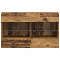 Produktbild för TV Vägghylla Gammalt trä 98,5 x 30 x 60,5 cm Konstruerat trä