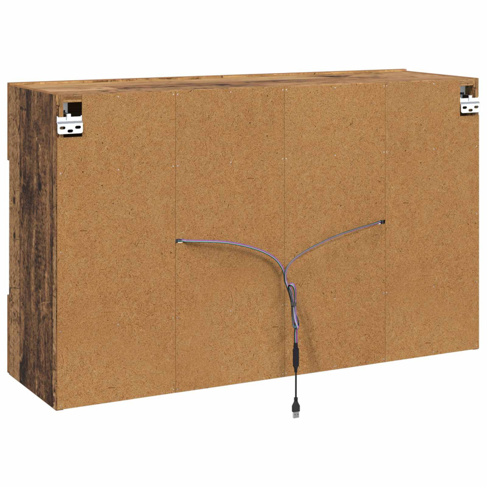Produktbild för TV Vägghylla Gammalt trä 98,5 x 30 x 60,5 cm Konstruerat trä