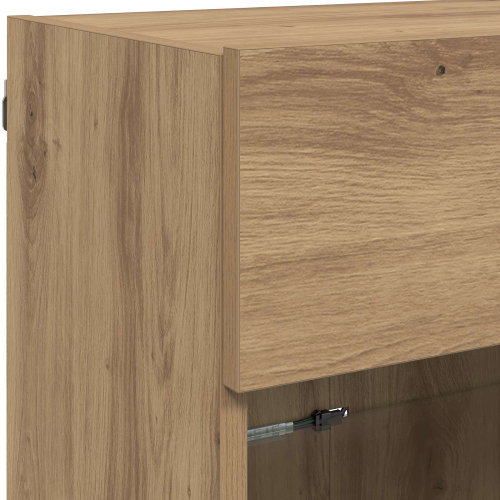 Produktbild för TV Vägghylla 98,5 x 30 x 60,5 cm Artisan Ek Konstruerat trä