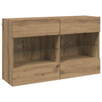 Produktbild för TV Vägghylla 98,5 x 30 x 60,5 cm Artisan Ek Konstruerat trä