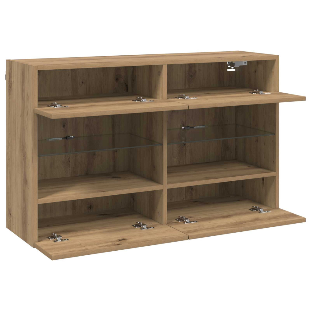 Produktbild för TV Vägghylla 98,5 x 30 x 60,5 cm Artisan Ek Konstruerat trä