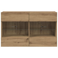 Produktbild för TV Vägghylla 98,5 x 30 x 60,5 cm Artisan Ek Konstruerat trä