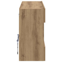 Produktbild för TV Vägghylla 98,5 x 30 x 60,5 cm Artisan Ek Konstruerat trä