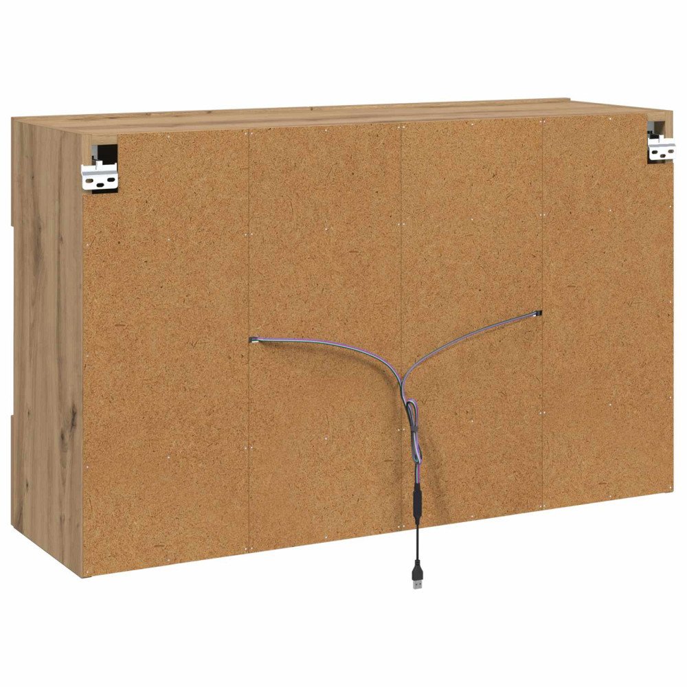 Produktbild för TV Vägghylla 98,5 x 30 x 60,5 cm Artisan Ek Konstruerat trä