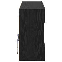 Produktbild för TV Vägghylla Svart Ek 98,5 x 30 x 60,5 cm Konstruerat trä