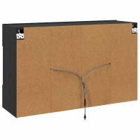 Produktbild för TV Vägghylla Svart Ek 98,5 x 30 x 60,5 cm Konstruerat trä