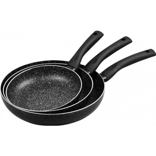 King Hoff King Hoff aluminiumspannor, 3-pack, svart marmor, 20/24/28 c...