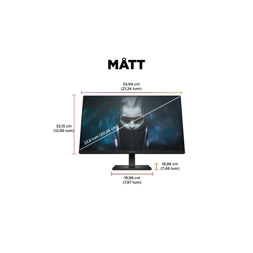 Produktbild för OMEN by HP 24 - LED-skärm - Full HD (1080p) - 24"