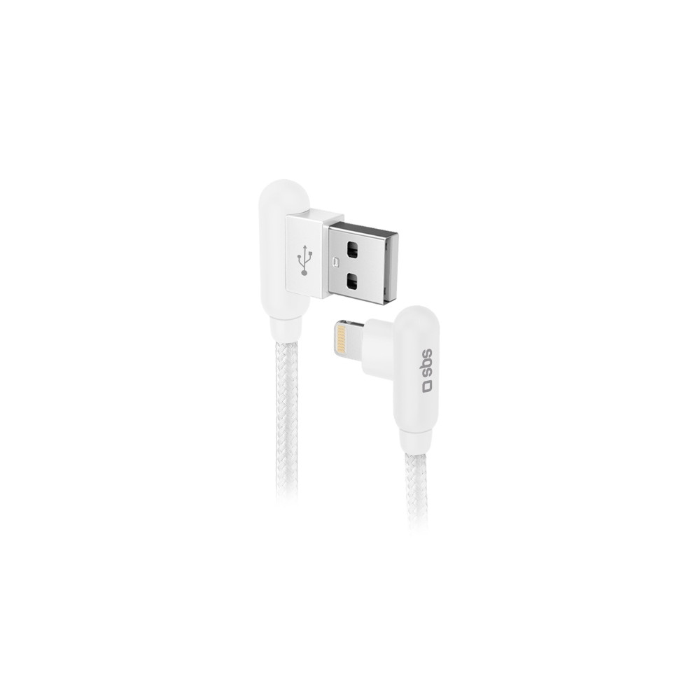 Produktbild för SBS TECABLE90LIGK, 1 m, Lightning, USB A, Hanstik, Hanstik,...