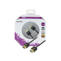 Produktbild för DELTACO HDMI-kabel med Ethernet - 1 m