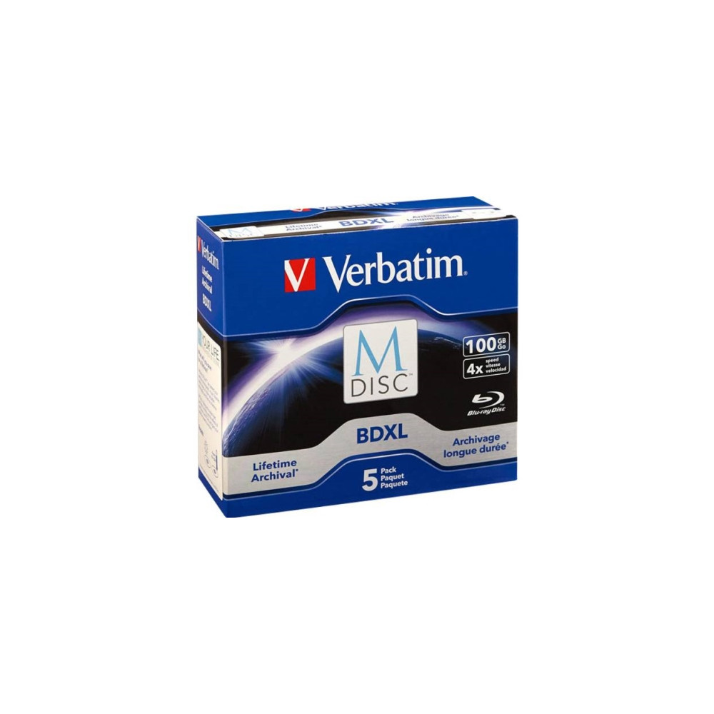 Produktbild för Verbatim M-Disc - M-DISC BDXL x 5 - 100 GB - lagringsmedier