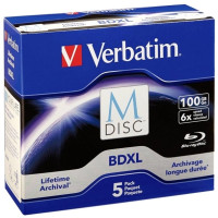 Produktbild för Verbatim M-Disc - M-DISC BDXL x 5 - 100 GB - lagringsmedier