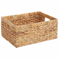 Produktbild för Förvaringskorgar 3 st Vattenhyacint 40 x 30 x 18 cm Naturfärg