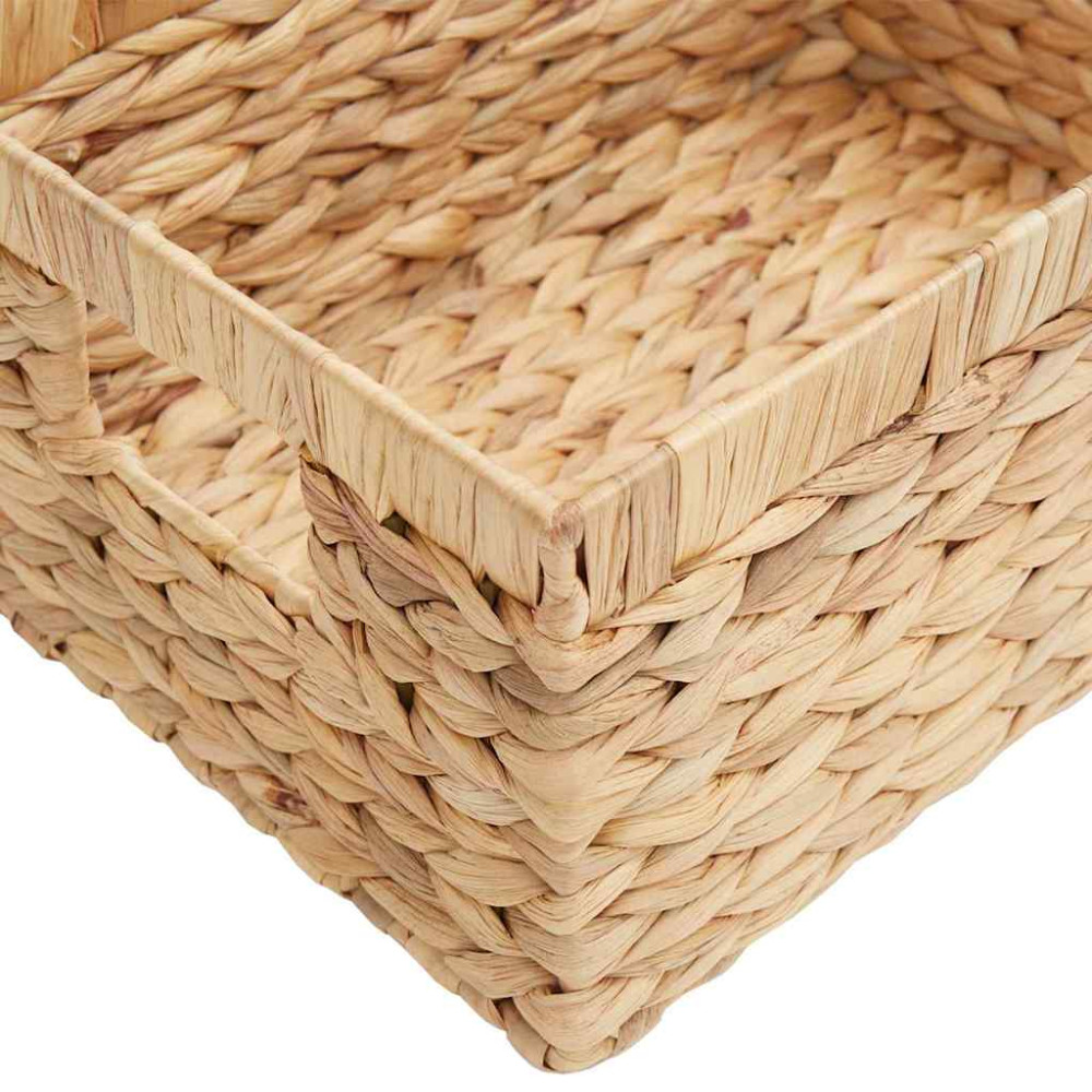 Produktbild för Förvaringskorgar 3 st Vattenhyacint 40 x 30 x 18 cm Naturfärg