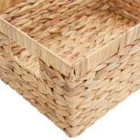 Produktbild för Förvaringskorgar 3 st Vattenhyacint 40 x 30 x 18 cm Naturfärg