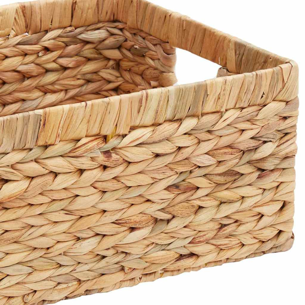 Produktbild för Förvaringskorgar 3 st Vattenhyacint 40 x 30 x 18 cm Naturfärg