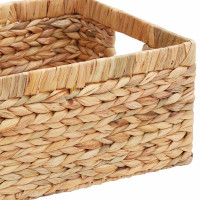 Produktbild för Förvaringskorgar 3 st Vattenhyacint 40 x 30 x 18 cm Naturfärg