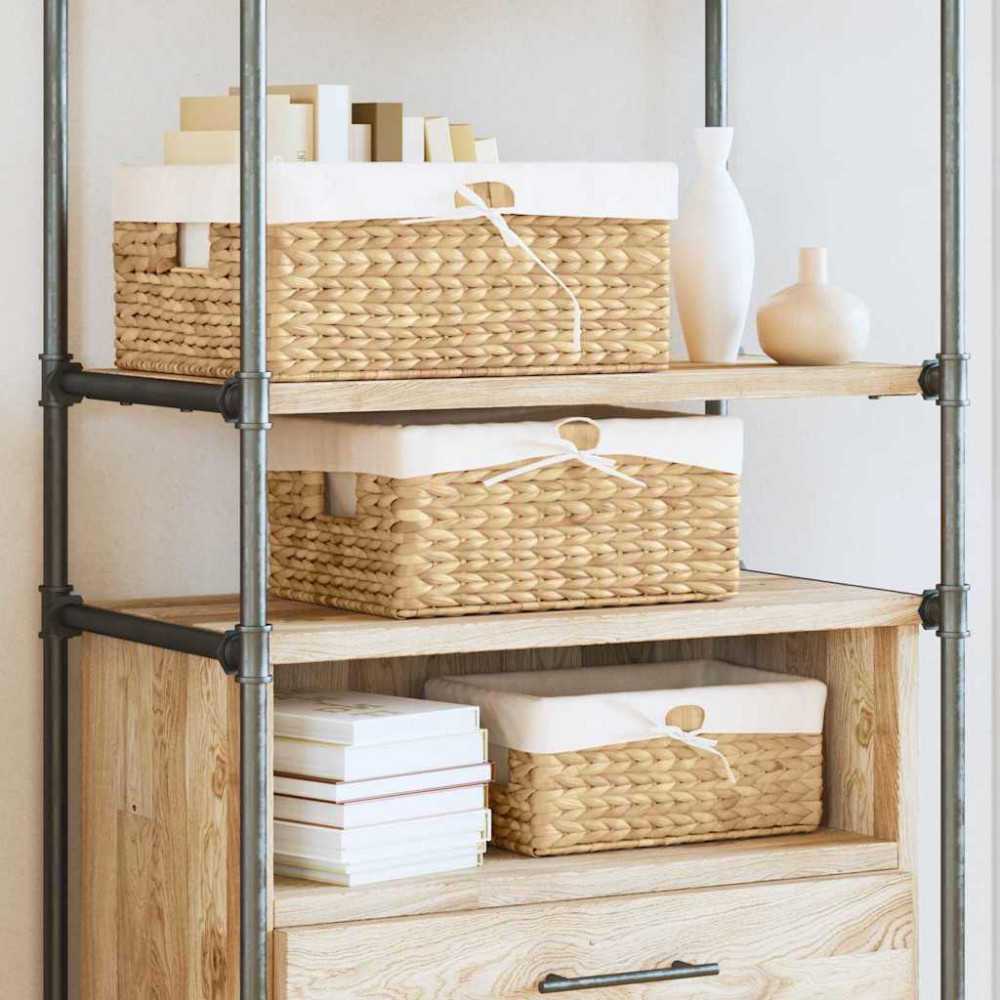 Produktbild för Förvaringskorgar 3 pcs Naturfärg Vattenhyacint