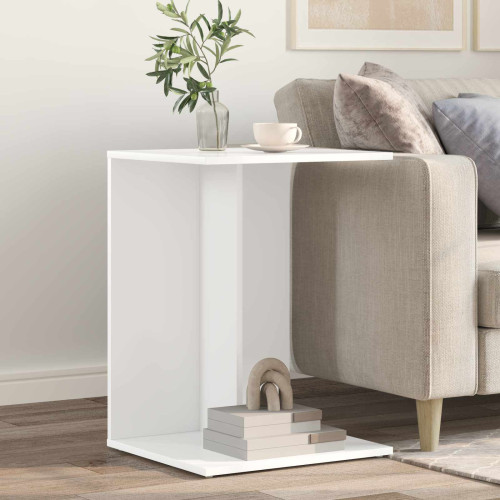 vidaXL Sidobord Vit 45 x 40 x 62,5 cm Konstruerat trä